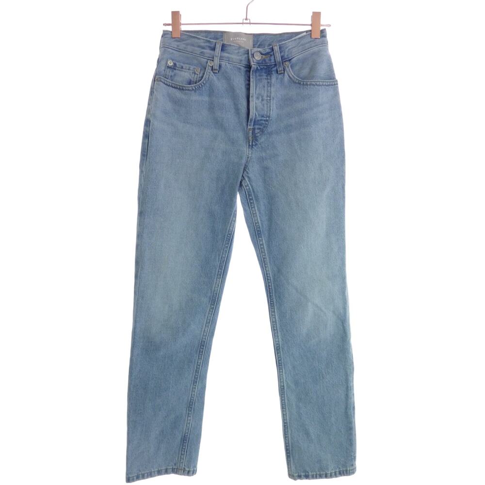 Everlane Womens Original Cheeky Blue Jean Size 24 Crop High Rise Ankle Denim